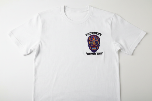 Founders Shooting Club Logo Tee in White