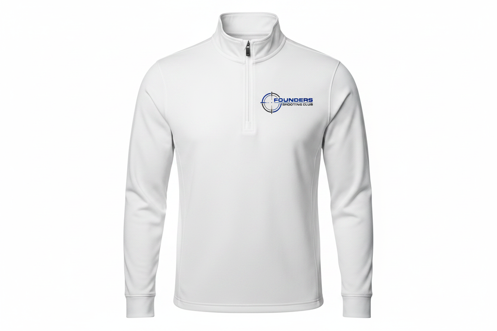Men's White Quarter-Zip - Founders Shooting Club
